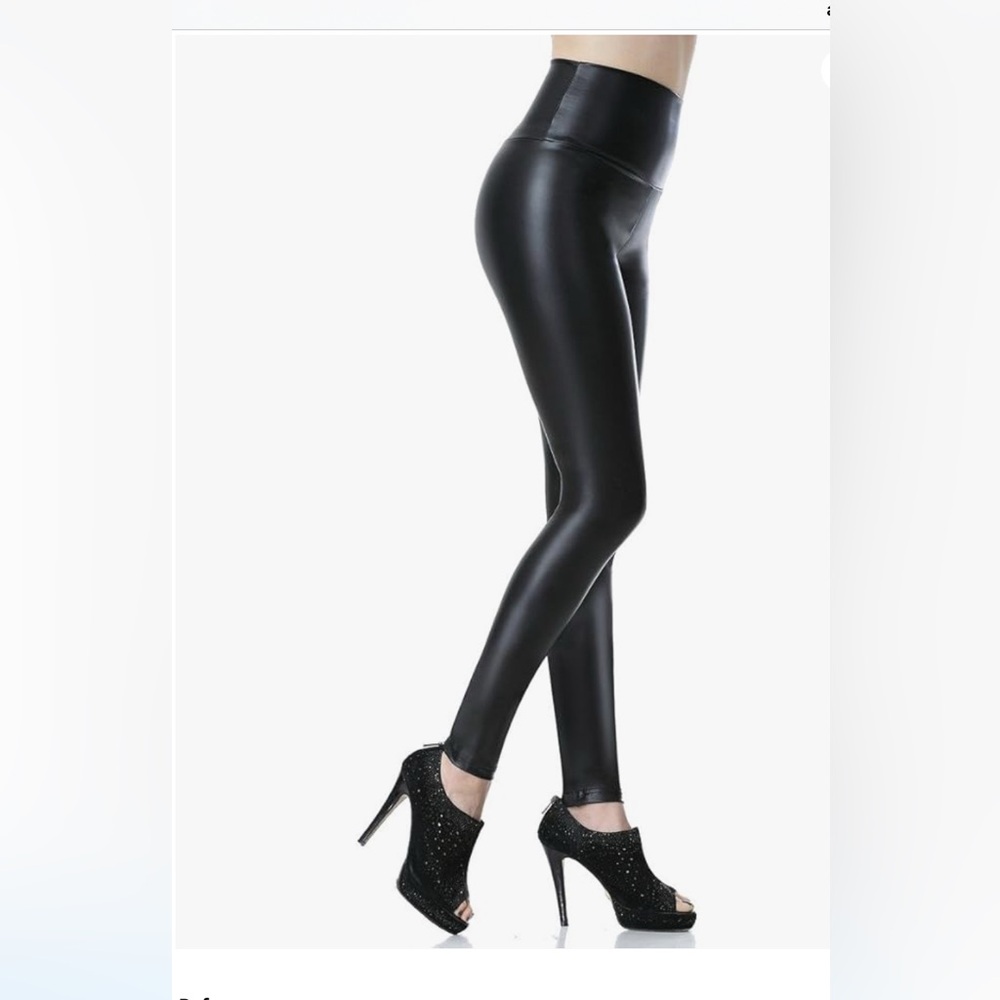 EUC XXL Sexy Womens Faux Leather High Waisted Leggings